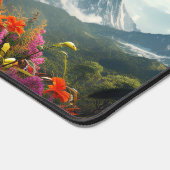 Dinosaur T-Rex Dino Stormy Mountains Desk Mat Schreibtischunterlage (Ecke)