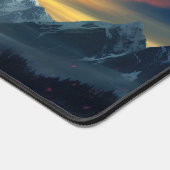 Dinosaur T-Rex Dino Stormy Mountains Schreibtischunterlage (Ecke)