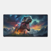 Dinosaur T-Rex Dino Stormy Mountains Schreibtischunterlage (Vorderseite)