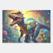 Dinosaur T-Rex Fantasy World Geschenkpapier Set (Vorderseite)