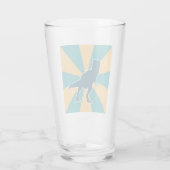 Dinosaur T-rex farbenfrohe Jurassiker Glas (Rückseite)