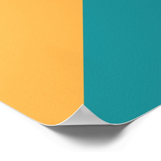 Dinosaur T-rex farbiger Cartoon Poster (Ecke)