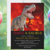 Dinosaur T Rex Fire Jurassic World Einladung