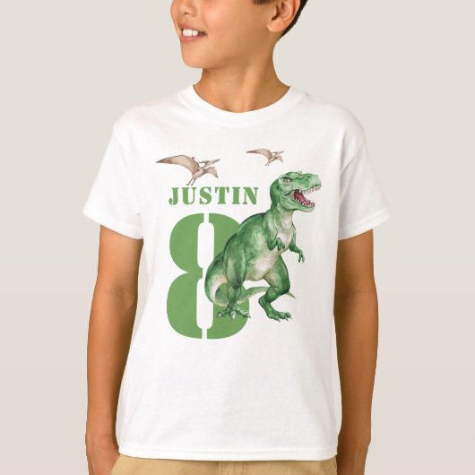 Dinosaur T Rex Geburtstag T-Shirt (Vorderseite)