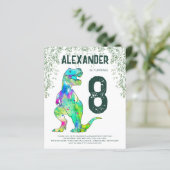 Dinosaur T-Rex Geburtstagspartbudget (Stehend Vorderseite)