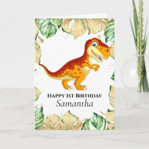 Dinosaur T Rex Geburtstagsspass Jungle Card Karte