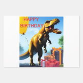 Dinosaur T-Rex Geschenkpapier Set (Vorderseite 2)