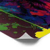 Dinosaur T Rex Green Jurassic Poster (Ecke)