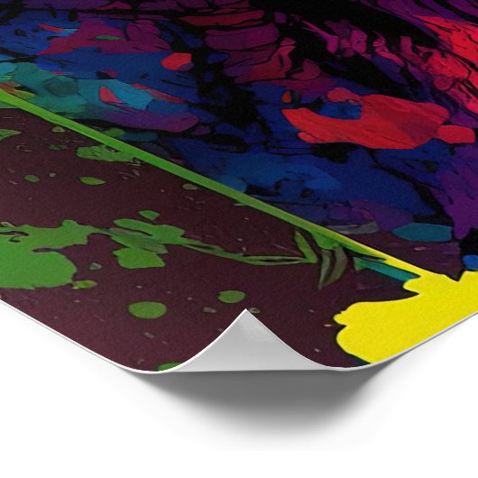 Dinosaur T Rex Green Jurassic Poster (Ecke)