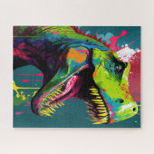 Dinosaur T Rex Green Jurassic Puzzle (Horizontal)