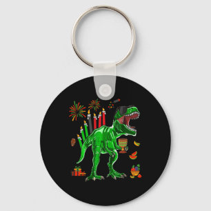 Dinosaur T-rex Happy Kwanzaa Sieben Prinzipien von Schlüsselanhänger