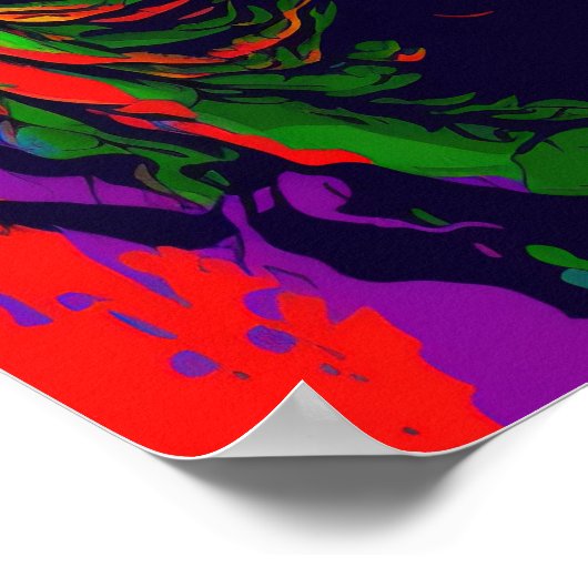 Dinosaur T Rex Happy Poster (Ecke)