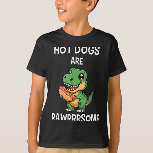 Dinosaur T Rex Hot Dog Shirt Funny Hot Dogs Are Ra (Vorderseite)