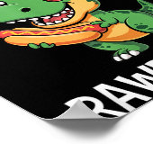 Dinosaur T Rex Hot Dog Shirt Funny Hot Dogs Are Ra Poster (Ecke)