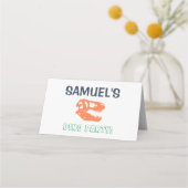 Dinosaur T-Rex in Party Hat Birthday Party Platzkarte (Rückseite)