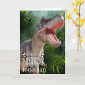 Dinosaur T Rex jungle Jurassic World Karte (Gelbe Blume)