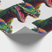Dinosaur T Rex Jurassic Cool Geschenkpapier (Ecke)