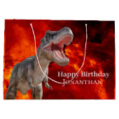 Dinosaur T Rex Jurassic World Große Geschenktüte (Rückseite)