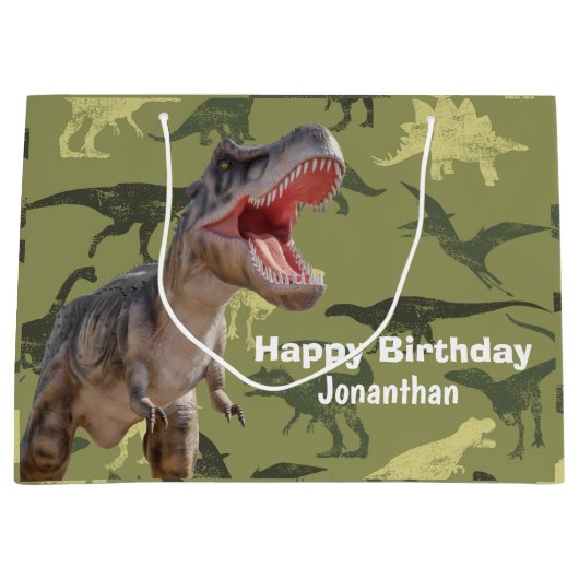 Dinosaur T Rex Jurassic World Große Geschenktüte (Vorderseite)