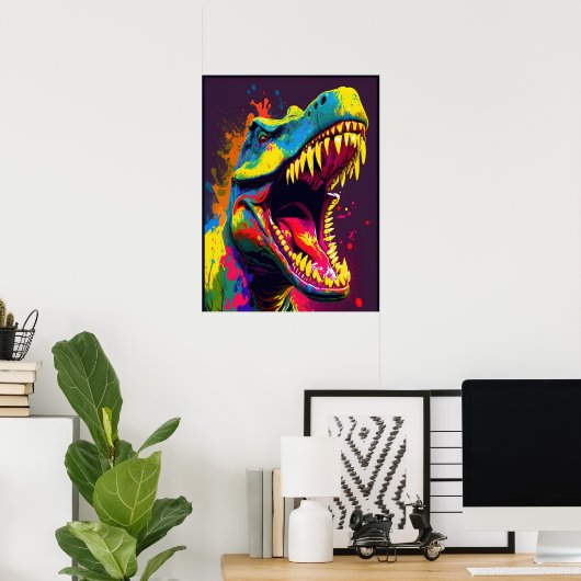 Dinosaur T Rex Jussica World Kids Poster (Heimbüro)