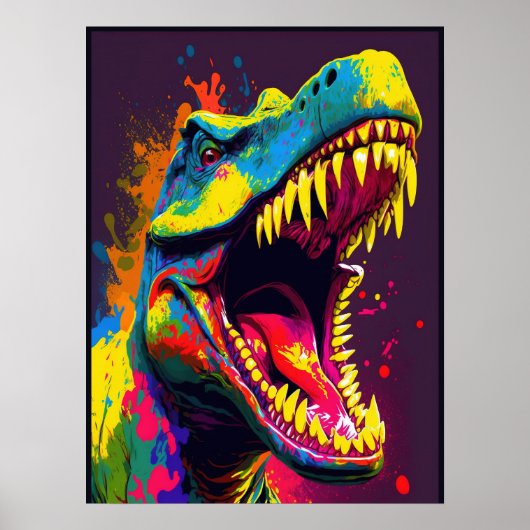 Dinosaur T Rex Jussica World Kids Poster (Vorne)