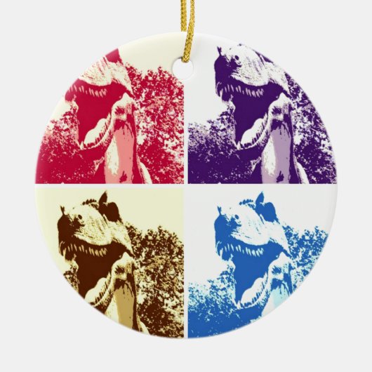 Dinosaur T-Rex Keramikornament (Vorne)