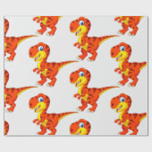 Dinosaur T Rex Kids Geschenkpapier (Flach)