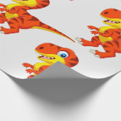 Dinosaur T Rex Kids Geschenkpapier (Ecke)