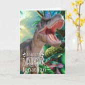 Dinosaur T Rex Kids Jurassic World Karte (Gelbe Blume)