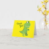 Dinosaur T-rex Kinder 1. Geburtstag Dino Party Karte (Gelbe Blume)