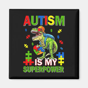 Dinosaur T-Rex Kinder Autismus Ist Meine Superkraf Magnet