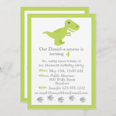 Dinosaur T-rex Kindergeburtstag Einladung anpassen (Vorne/Hinten)