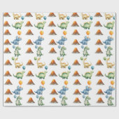 Dinosaur T-Rex Name Alter Geschenkpapier (Flach)