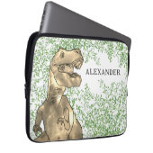 Dinosaur T-Rex Name hinzufügen Laptopschutzhülle (Vorne Rechts)
