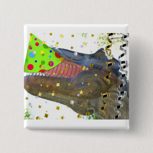 Dinosaur T-Rex Party Animal Button
