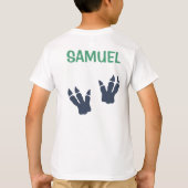 Dinosaur T-Rex Party Hat Bruder von Birthday Boy T-Shirt (Rückseite)