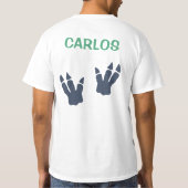 Dinosaur T-Rex Party Hat Vater des BIrthday Girl T-Shirt (Rückseite)