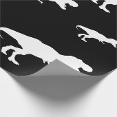 Dinosaur T Rex Pattern Geschenkpapier (Ecke)