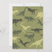 Dinosaur T Rex Pattern Jurassic World Einladung (Rückseite)