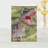 Dinosaur T Rex Pattern Jurassic World Karte (Gelbe Blume)