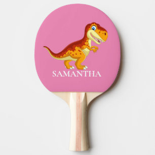 Dinosaur T Rex Pink Girl Tischtennis Schläger