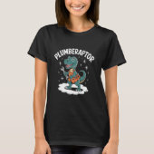 Dinosaur T-Rex Pipe Wrench Dino Funny Plu T-Shirt (Vorderseite)