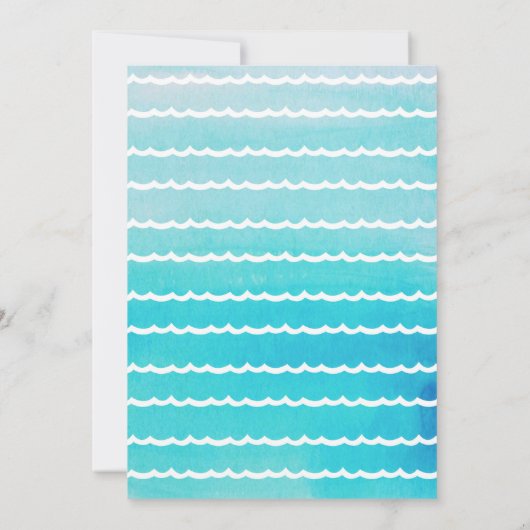 Dinosaur T-rex Pool Party Birthday Invitations Save The Date (Rückseite)