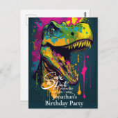 Dinosaur T-rex Prähistorisch Save the Date Postkarte (Vorne/Hinten)