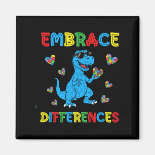 Dinosaur T-rex Puzzle Embrace Unterschiede Autismu Magnet