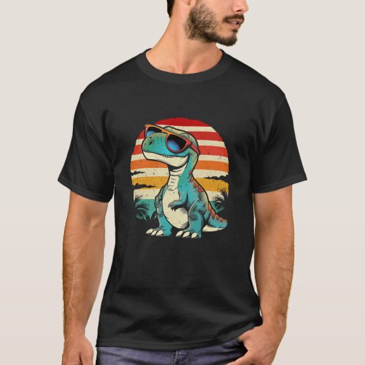 Dinosaur T-Rex Retro Novelty Männer Kinder Frauen T-Shirt (Vorderseite)