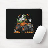 Dinosaur T-rex Riding Monster Truck Halloween Männ Mousepad (Mit Mouse)