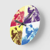 Dinosaur T-Rex Runde Wanduhr (Winkel)