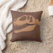 Dinosaur T-rex Skeleton Fossil Brown Kids Room Kissen (Decke)