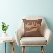 Dinosaur T-rex Skeleton Fossil Brown Kids Room Kissen (Stuhl )